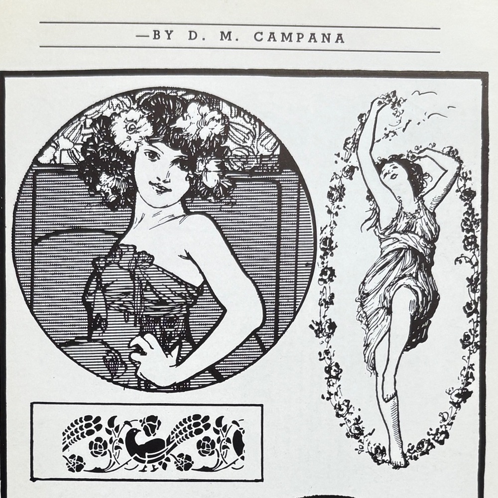 1st Edition Art Deco 1000 Designs & Ideas DM Campana Cupid Peacock Greek Key Art